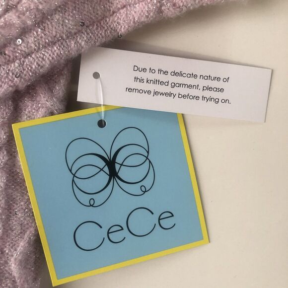 CeCe Women’s Pink Shimmer Sweater Size XL NWT - Picture 13 of 13